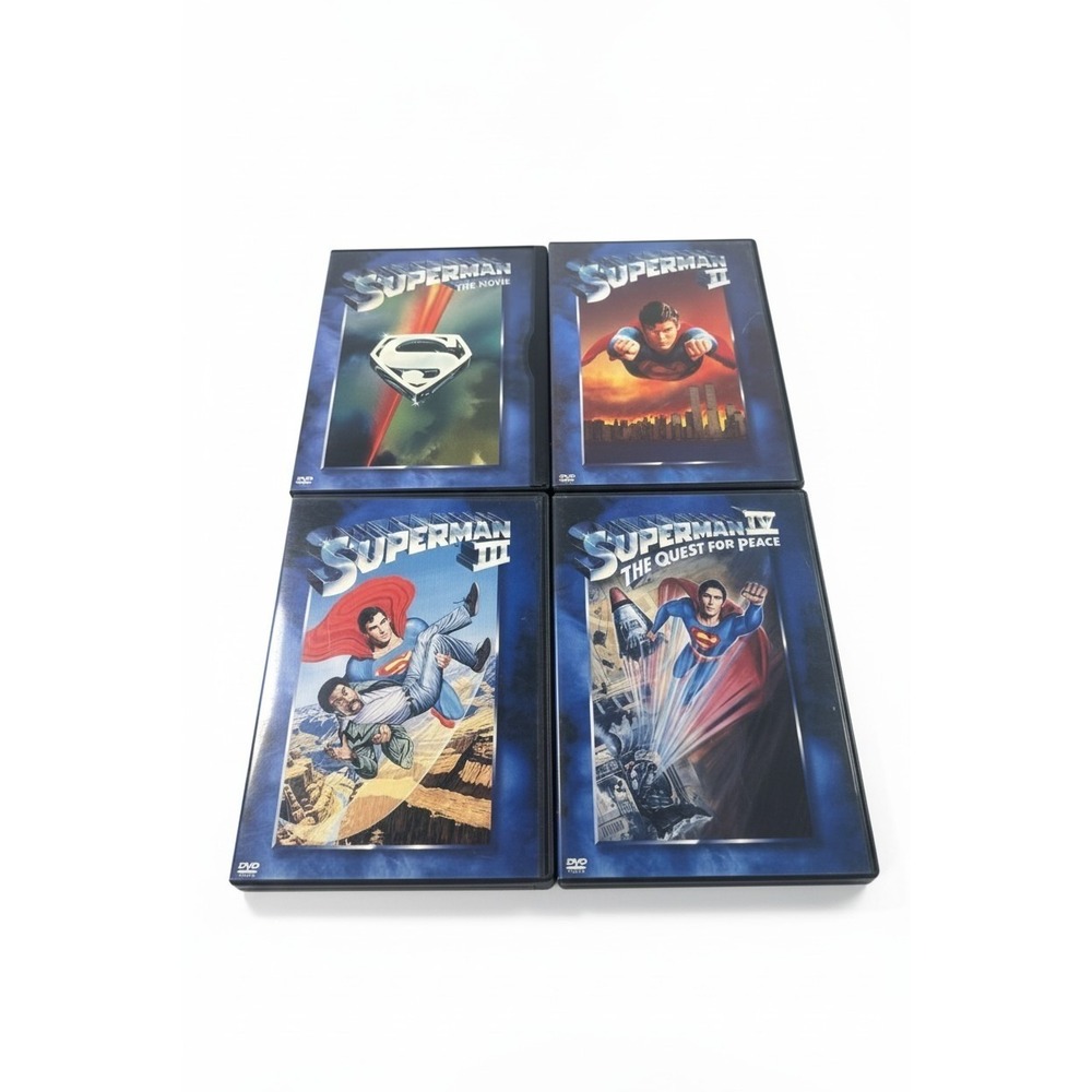 Superman 4-Film DVD Collection Christopher Reeve The Movie II III IV Set